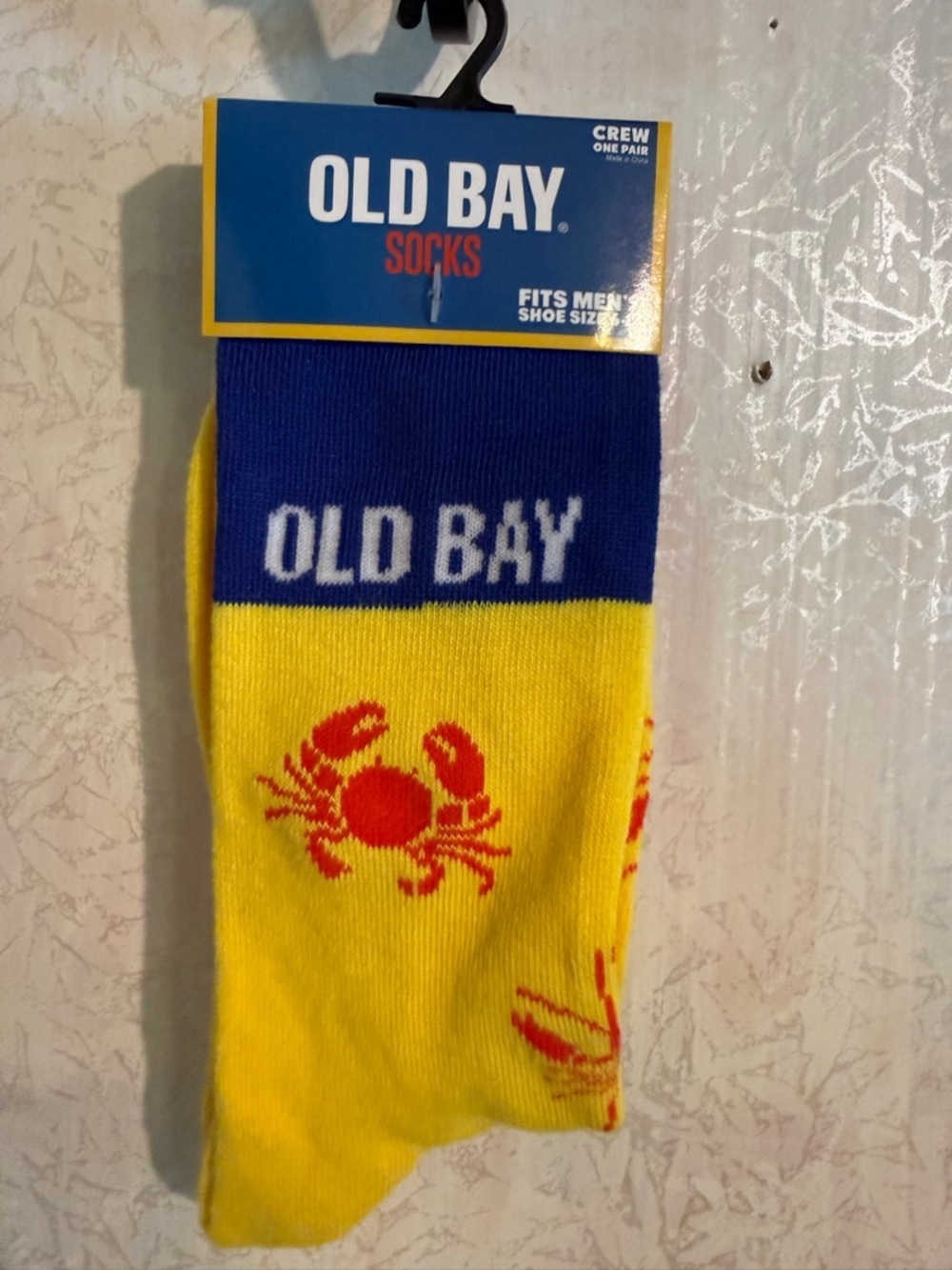 Old Bay Seasoning Crew Socks "OLD BAY,‎ Seafood's Best Friend," For Your Crab 🦀